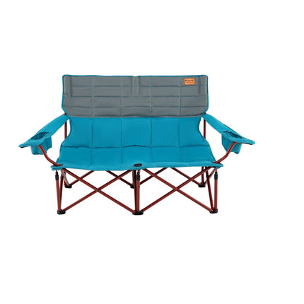 Chaise de camping double pliante, accoudoirs réglables, bleu marine