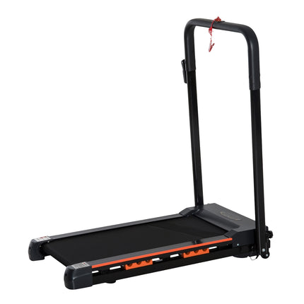 Klappbares elektrisches Laufband – LCD-Bildschirm, Stahl, Schwarz