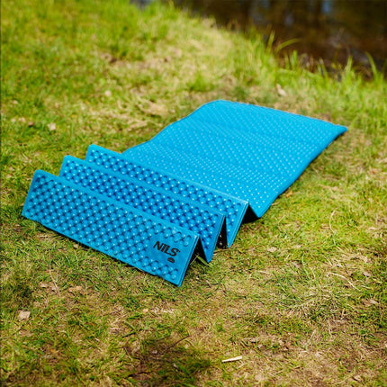 Tapis d'exercice pliable, 188 cm, bleu