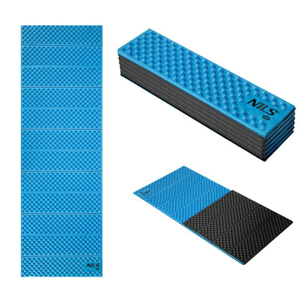 Tapis d'exercice pliable, 188 cm, bleu