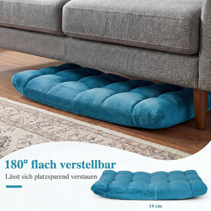 Faltbarer Bodenstuhl, Dunkelblau, 14-fach verstellbar