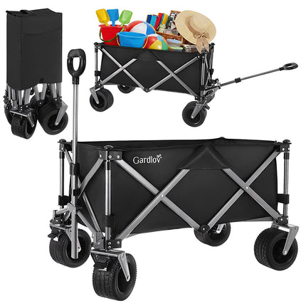 Faltbarer Gartenwagen 150L, 200kg Tragkraft, Offroad-Räder