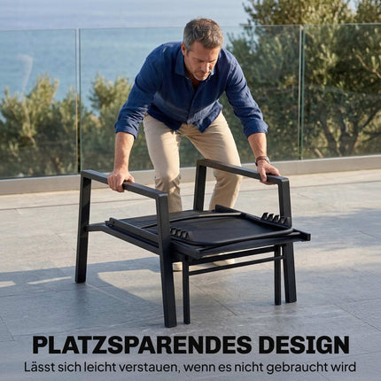 Klappbare Gartenliege mit verstellbarer Rückenlehne