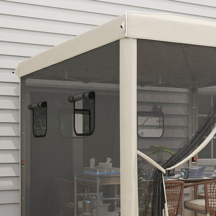 Pop-Up Pavillon 3x3M mit UV-Schutz & Netzvorhängen