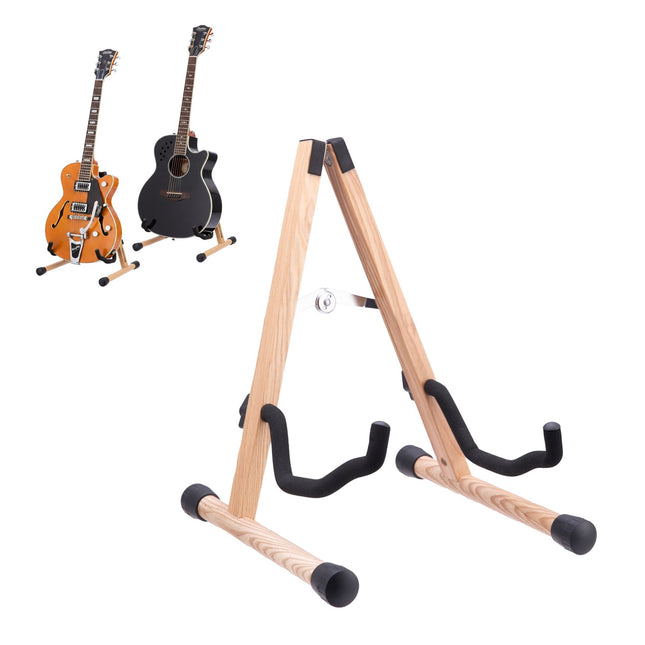 Support de guitare pliable, cadre en A réglable, rembourré de mousse