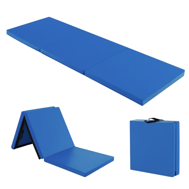 Klappbare Gymnastikmatte mit Tragegriffen, rutschfest, 180x60x5 cm