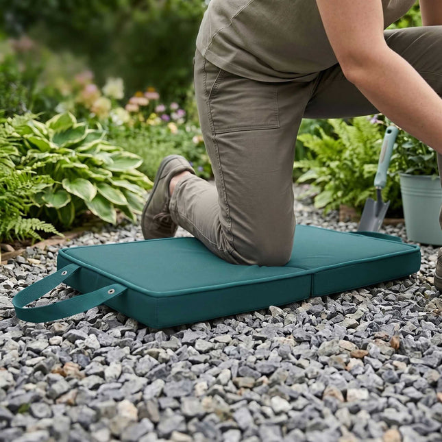 Genouillère pliable, en mousse vert foncé, portable et durable