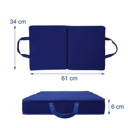Genouillère pliable avec poignées – Bleu foncé, mousse