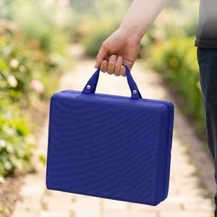 Genouillère pliable avec poignées – Bleu foncé, mousse