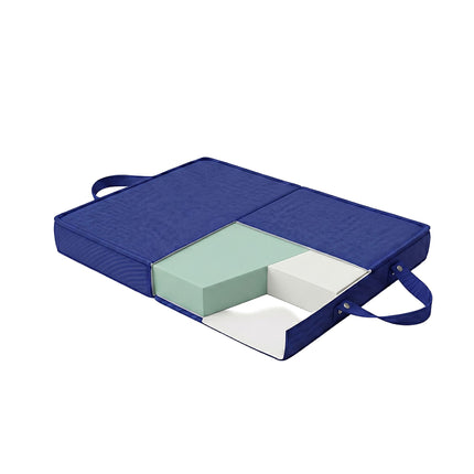 Genouillère pliable avec poignées – Bleu foncé, mousse