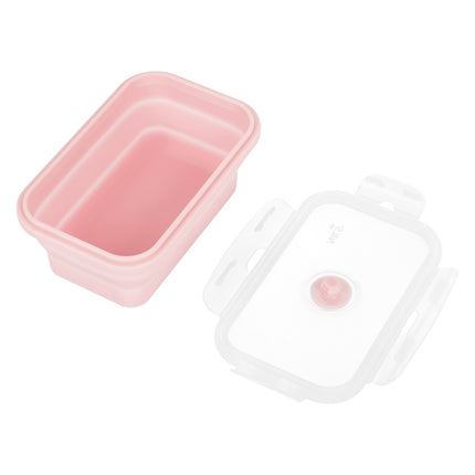Boîte à lunch pliable, rose, capacité de 500 ml