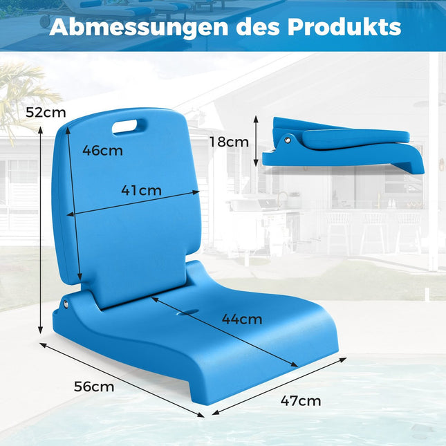 Klappbarer Outdoor-Stuhl mit Griff, Ablaufloch, Blau