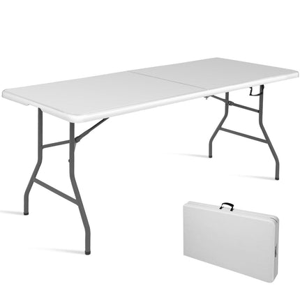 Klappbarer Outdoor-Tisch, HDPE-Platte, Stahlgestell, tragbar