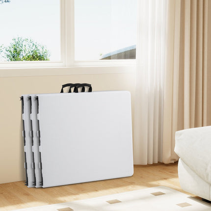 Table de pique-nique pliante de 1,5 m, plateau en PEHD imitation bois, pieds antidérapants