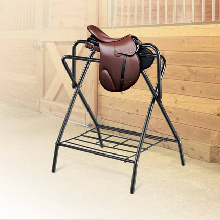 Folding Saddle Rack Stand, Steel, 2-Pack, For English & Western