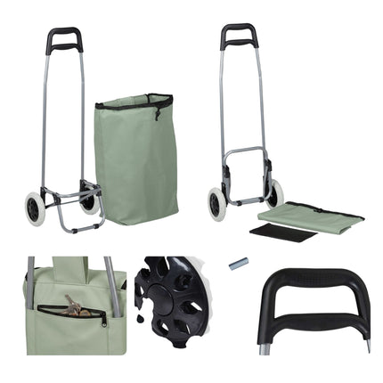 Zusammenklappbarer Einkaufstrolley, 28L Tasche, fasst 15 kg