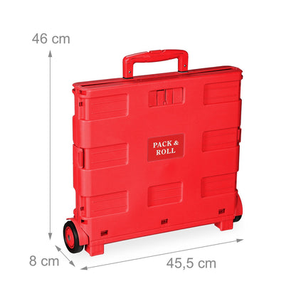 Chariot de courses pliable avec poignée télescopique, capacité de 35 kg