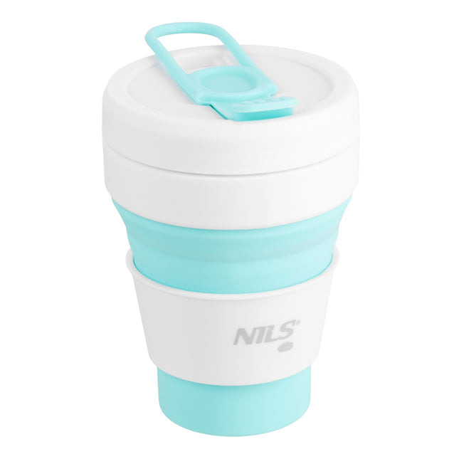 Faltbarer Silikonbecher, 355 ml, Mintgrün