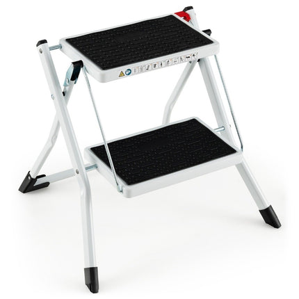 Klapptrittleiter, 2 Stufen, 20 cm breit, 150 kg Tragkraft
