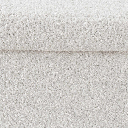 Banc de rangement pliable, tissu Teddy, 2 places