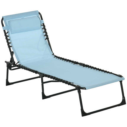 Transat pliant, maille respirante, structure en métal, 189 x 58 x 30 cm