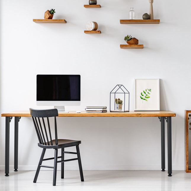 Pieds de table pliables, lot de 4 - Ronds en métal, pour meubles à monter soi-même