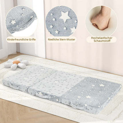 Matelas de voyage pliable 60 x 120 cm, design phosphorescent