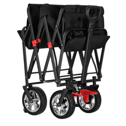 Wagon pliable, noir, capacité 120 L