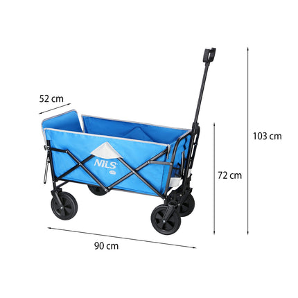 Wagon pliable, bleu-gris, capacité 125 L