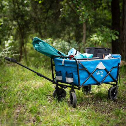 Wagon pliable, bleu-gris, capacité 125 L