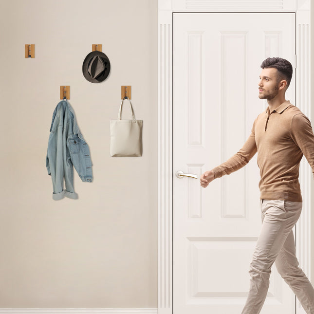 Klappbare Wandhaken, Bambus, platzsparendes Design