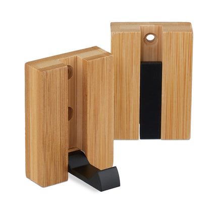 Ensemble de crochets muraux pliables en bambou, design compact