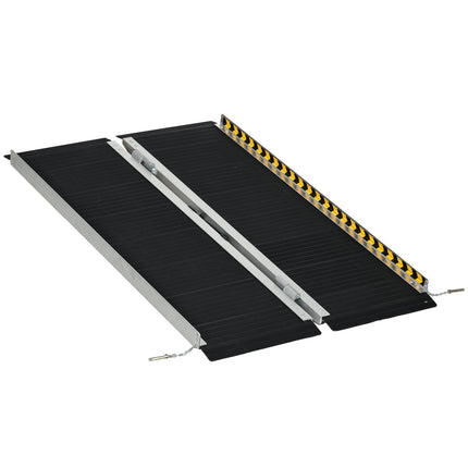 Rampe d'accès pliable pour fauteuil roulant, surface antidérapante, portable en aluminium