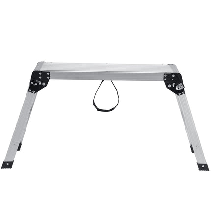 Folding Work Platform, Aluminum, 330 lb, Non-Slip Feet