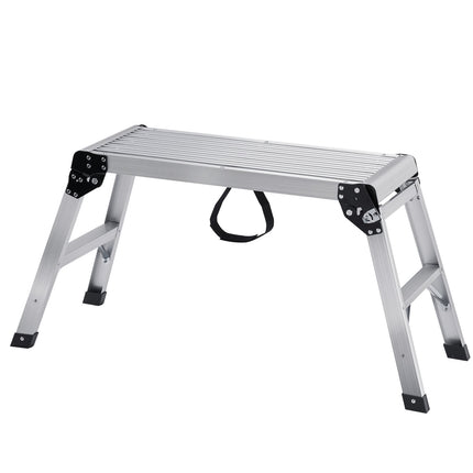 Folding Work Platform, Aluminum, 330 lb, Non-Slip Feet