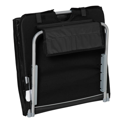 Lot De 2 Matelas De Plage Pliables, Chaise Longue De Plage Réglable En Hauteur Sur 5 Niveaux Avec Sac De Transport, Acier, Noir, 134 X 48 X 33-43 Cm