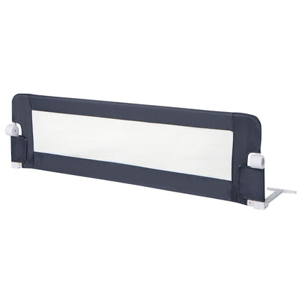 Barrière de lit pliante avec sangles pliantes réglables et pliables en un clic, barrière de lit 150 x 42 cm gris