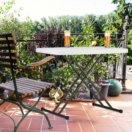 Klappbarer Gartentisch, höhenverstellbar