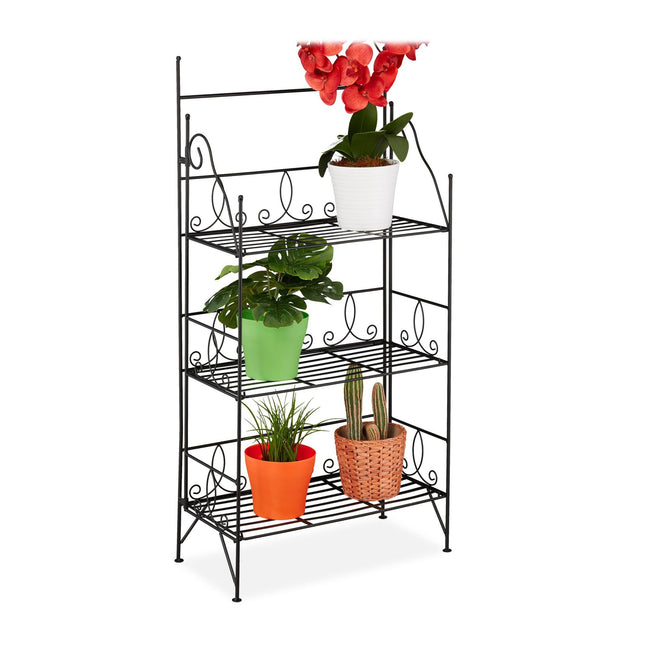 Support à fleurs pliable en métal