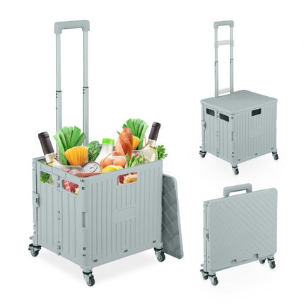 Chariot de courses pliable avec roulettes