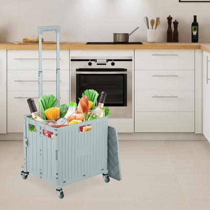 Chariot de courses pliable avec roulettes