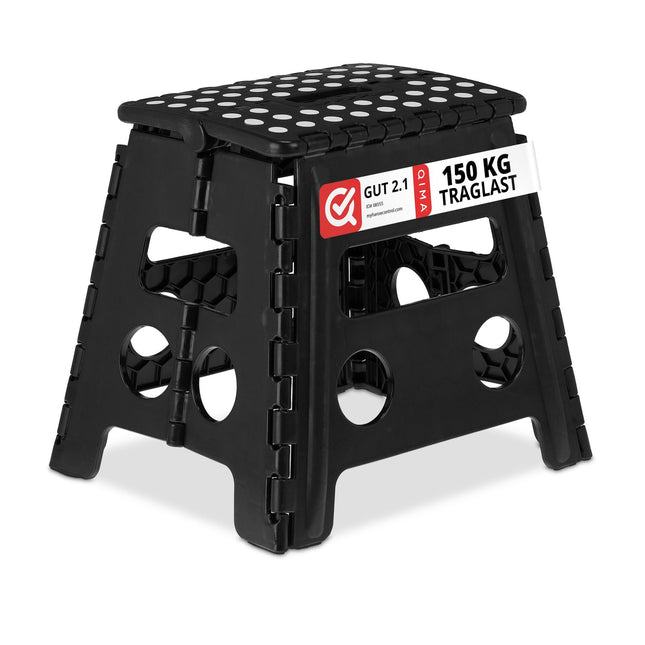 Tabouret pliant L noir