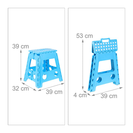 Tabouret pliant XL bleu