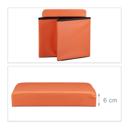 Tabouret pliant en cuir artificiel