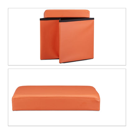 Tabouret pliant en cuir artificiel