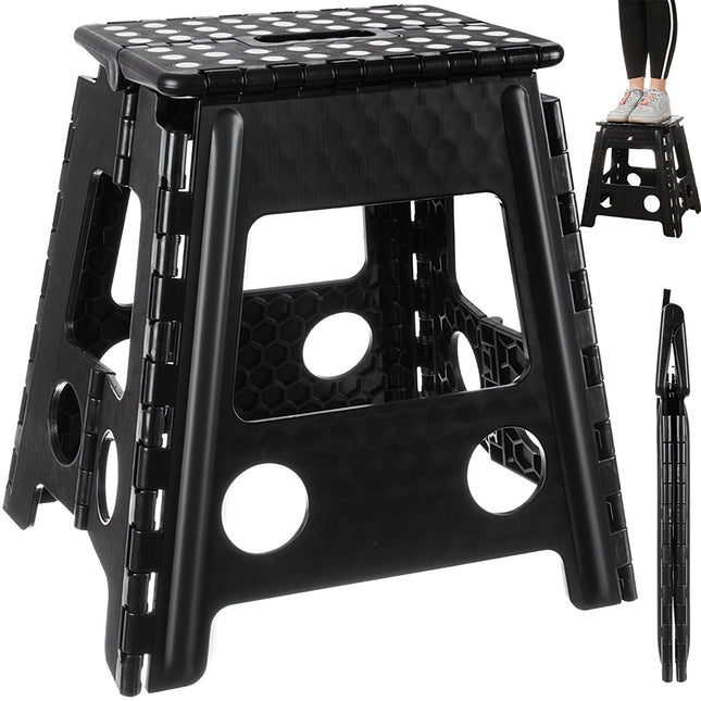 Tabouret pliant noir et blanc 39cm