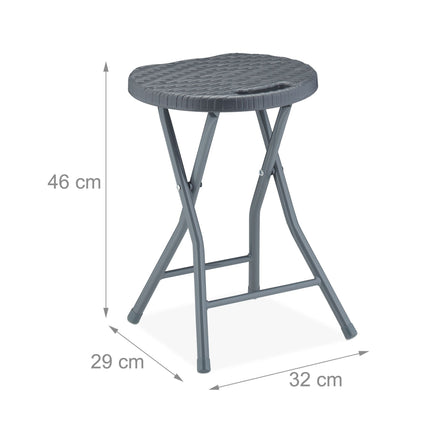 Klapphocker aus Rattan - 2er-Set
