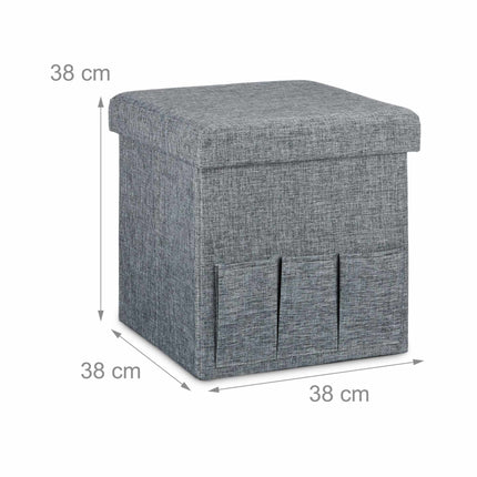 Klapphocker mit Taschen Linne