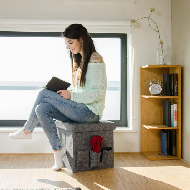 Tabouret pliant avec poches Linne