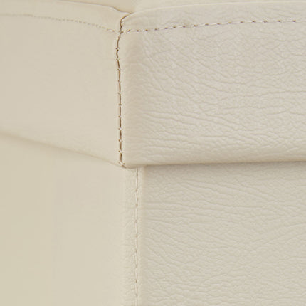Banc de rangement pliable en cuir artificiel
